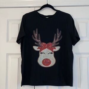 Christmas Reindeer Graphic T-Shirt size XL